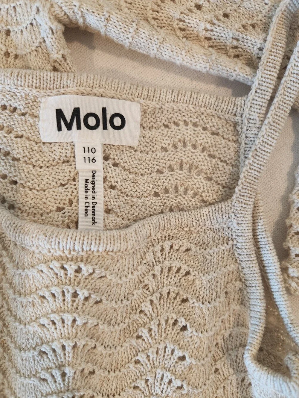 Molo Girl's 4 5 Knit Cardigan Twin Set Rasa & Gigi Tank & Sweater - Sand Melange